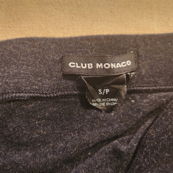 Club Monaco Leggings sz S Blue Black Pants Skinny Tights Lounge - Picture 5 of 6